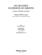 book Os grandes filósofos do direito: leituras escolhidas em direito