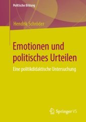 book Emotionen und politisches Urteilen: Eine politikdidaktische Untersuchung