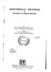 book Historical Method in Relation to Indian History