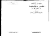 book Investigaciones Logicas 2