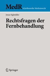 book Rechtsfragen der Fernbehandlung