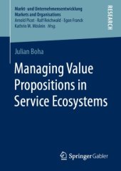 book Managing Value Propositions in Service Ecosystems