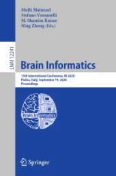 book Brain Informatics: 13th International Conference, BI 2020, Padua, Italy, September 19, 2020, Proceedings