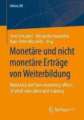 book Monetäre und nicht monetäre Erträge von Weiterbildung: Monetary and non-monetary effects of adult education and training