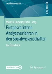 book Fortgeschrittene Analyseverfahren in den Sozialwissenschaften: Ein Überblick