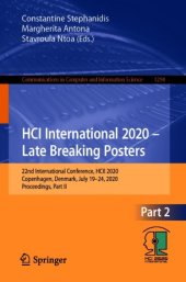 book HCI International 2020 – Late Breaking Posters: 22nd International Conference, HCII 2020, Copenhagen, Denmark, July 19–24, 2020, Proceedings, Part II