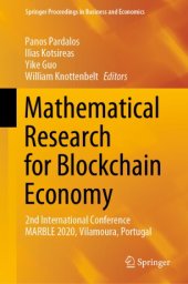 book Mathematical Research for Blockchain Economy: 2nd International Conference MARBLE 2020, Vilamoura, Portugal