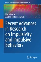 book Recent Advances in Research on Impulsivity and Impulsive Behaviors