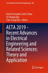 book AETA 2019 - Recent Advances in Electrical Engineering and Related Sciences: Theory and Application