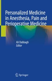 book Personalized Medicine in Anesthesia, Pain and Perioperative Medicine