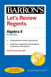 book Let's Review Regents: Algebra II (Barron's Regents NY), Revised Edition