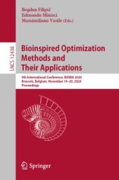 book Bioinspired Optimization Methods and Their Applications: 9th International Conference, BIOMA 2020, Brussels, Belgium, November 19–20, 2020, Proceedings