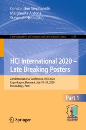 book HCI International 2020 – Late Breaking Posters: 22nd International Conference, HCII 2020, Copenhagen, Denmark, July 19–24, 2020, Proceedings, Part I