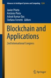 book Blockchain and Applications: 2nd International Congress