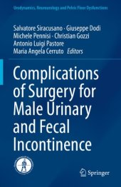 book Complications of Surgery for Male Urinary and Fecal Incontinence