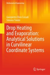 book Drop Heating and Evaporation: Analytical Solutions in Curvilinear Coordinate Systems