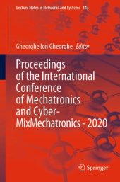 book Proceedings of the International Conference of Mechatronics and Cyber- MixMechatronics - 2020