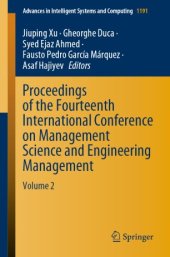 book Proceedings of the Fourteenth International Conference on Management Science and Engineering Management: Volume 2