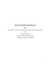 book Solutions Manual to Advanced Regression Models with SAS and R