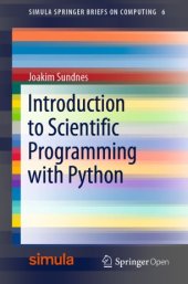 book Introduction to Scientific Programming with Python