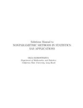 book Solutions Manual to Nonparametric Methods in Statistics: SAS Applications