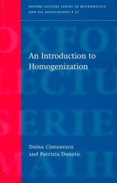 book An Introduction to homogenization