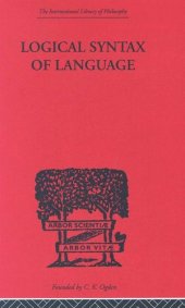 book Logical syntax of language