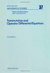 book Transmutation and operator differential equations