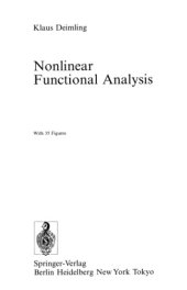 book Nonlinear functional analysis