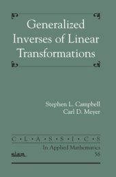 book Generalized Inverses of Linear Transformations