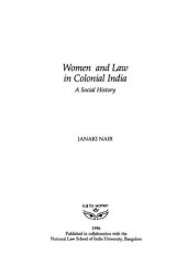 book Women and law in colonial India : a social history