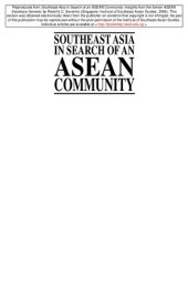 book Southeast Asia in Search of an ASEAN Community