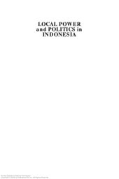 book Local power and politics in Indonesia : decentralisation & democratisation