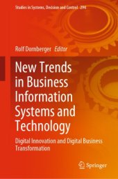 book New Trends in Business Information Systems and Technology: Digital Innovation and Digital Business Transformation