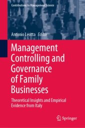 book Management Controlling and Governance of Family Businesses: Theoretical Insights and Empirical Evidence from Italy