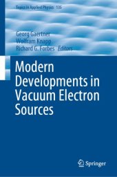 book Modern Developments in Vacuum Electron Sources