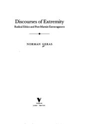 book Discourses of extremity : radical ethics and post-Marxist extravagances