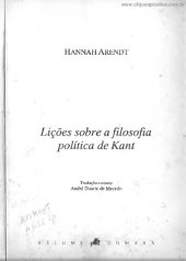 book Lições sobre a Filosofia Política de Kant