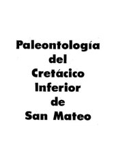 book Paleontologia Del Cretacico De San Mateo