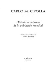 book Historia Economica De La Poblacion Mundial