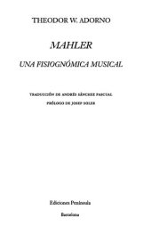 book Mahler: Una fisiognómica musical