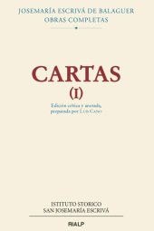 book Cartas (I): Edició crítica y anotada, preparada por Luis Cano