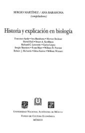 book Historia Y Explicacion En Biologia