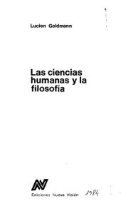 book Las ciencias humanas y la filosofía