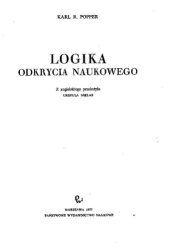 book Logika odkrycia naukowego