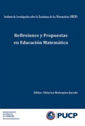 book Reflexiones y Propuestas en Educación Matemática