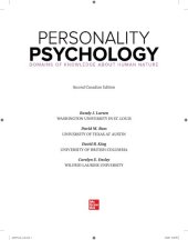 book Personality Psychology: Domains of Knowledge About Human Nature