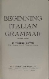 book Beginning Italian Grammar