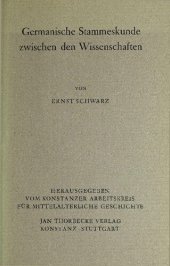 book Germanische Stammeskunde zwischen den Wissenschaften