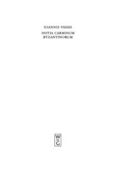 book Initia carminum Byzantinorum